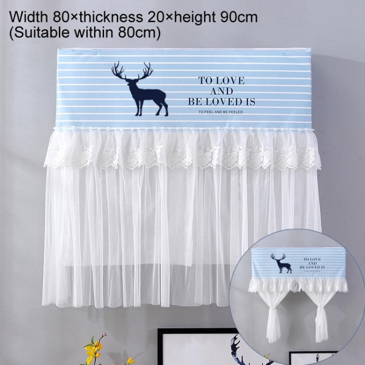 Do Not Take Dust-proof And Anti Direct Blowing Simple Wind Hanging Machine Air Conditioner Moon Cover, Size:Width 80 × Thickness 20 × Height 90cm(Striped Deer)