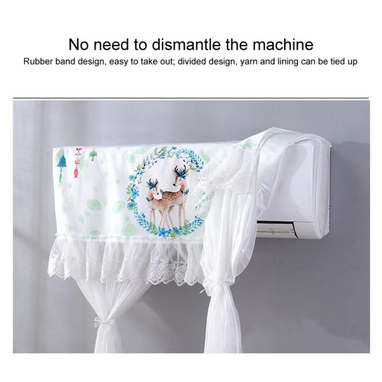 Do Not Take Dust-proof And Anti Direct Blowing Simple Wind Hanging Machine Air Conditioner Moon Cover, Size:Width 86 × Thickness 20 × Height 90cm(Plantain Leaves)