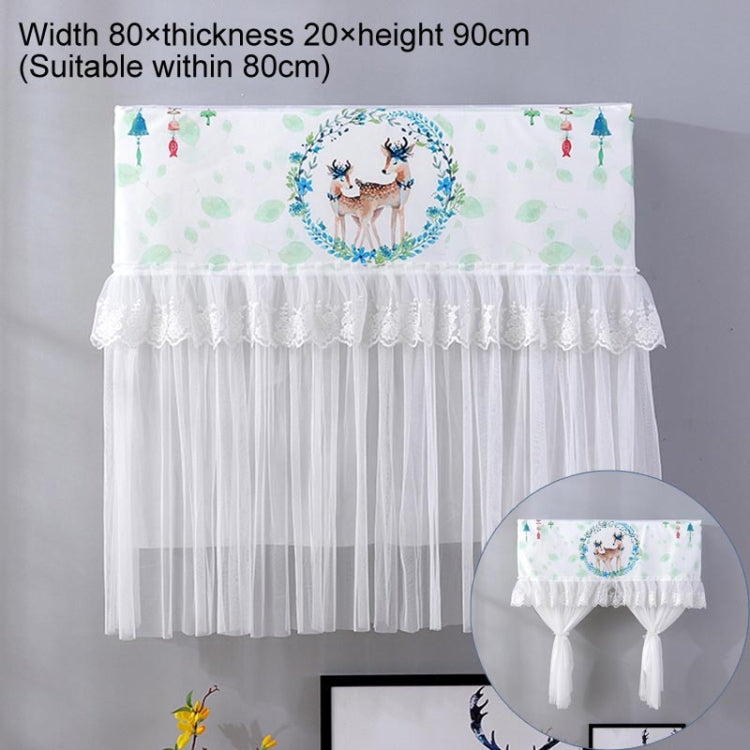 Do Not Take Dust-proof And Anti Direct Blowing Simple Wind Hanging Machine Air Conditioner Moon Cover, Size:Width 86 × Thickness 20 × Height 90cm(Garland Deer)