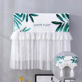Do Not Take Dust-proof And Anti Direct Blowing Simple Wind Hanging Machine Air Conditioner Moon Cover, Size:Width 86 × Thickness 20 × Height 90cm(Green Leaf)