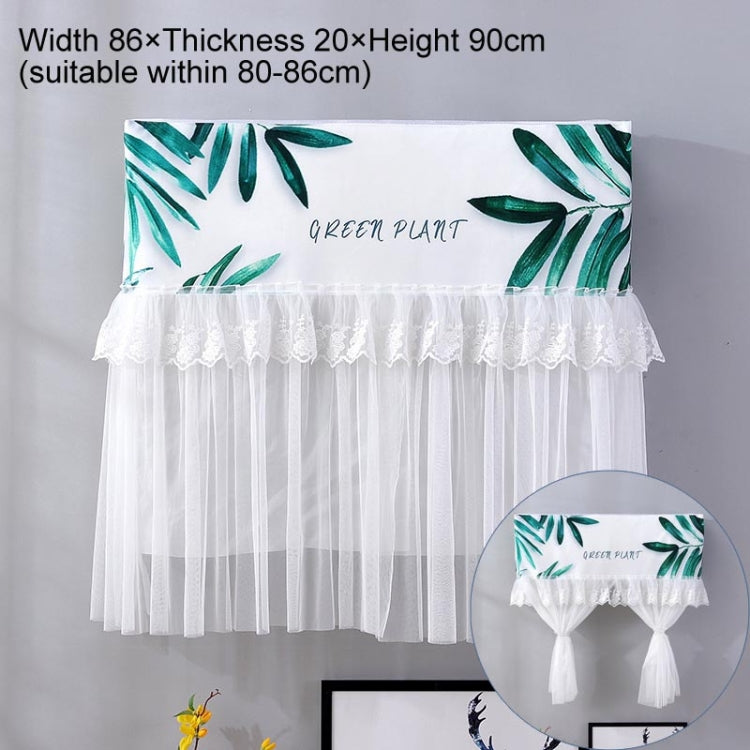 Do Not Take Dust-proof And Anti Direct Blowing Simple Wind Hanging Machine Air Conditioner Moon Cover, Size:Width 86 × Thickness 20 × Height 90cm(Green Leaf)