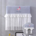 Do Not Take Dust-proof And Anti Direct Blowing Simple Wind Hanging Machine Air Conditioner Moon Cover, Size:Width 92 × Thickness 20 × Height 90cm(Striped Flamingo)