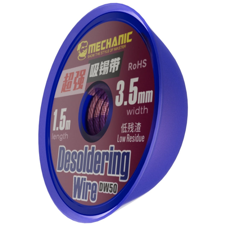 Mechanic DW50 1.5m Super Strong Tin Absorption Strip, Width:3.5mm