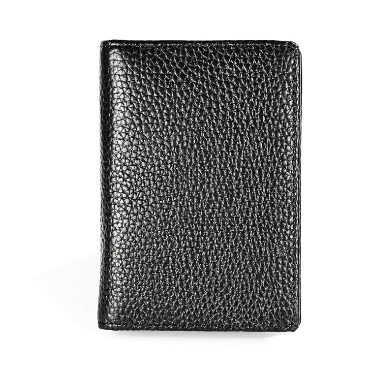 KB156 Antimagnetic RFID Men Leather Card Bag Card Holder(Black)