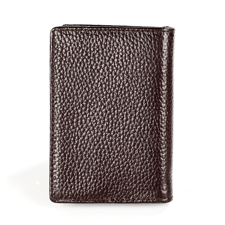 KB156 Antimagnetic RFID Men Leather Card Bag Card Holder(Coffe)