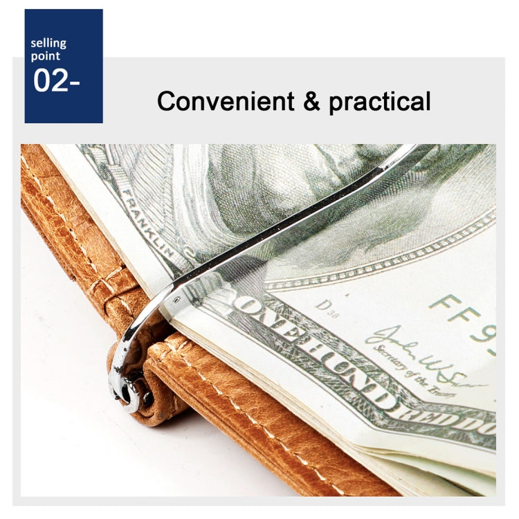 9603 Antimagnetic RFID Crazy Horse Texture Leather Wallet with Card Slots(Brown)