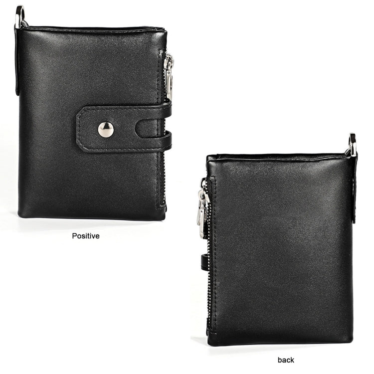 3515 Antimagnetic RFID Multi-function Leather Men Wallet with Card Holder(Black)