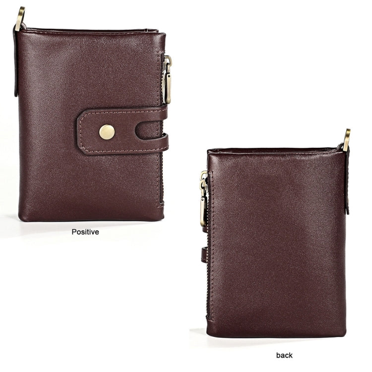 3515 Antimagnetic RFID Multi-function Leather Men Wallet with Card Holder(Coffee)