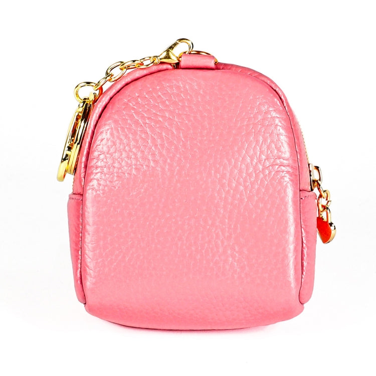 2028 Lady Portable Small Cosmetic Bag Leather Zipper Wallet Purse(Pink)