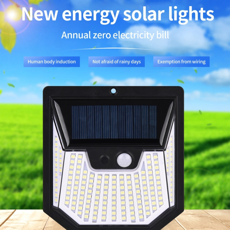 6pcs XY0159 159 LEDs Outdoor Solar Human Body Sensor Courtyard Wall Light