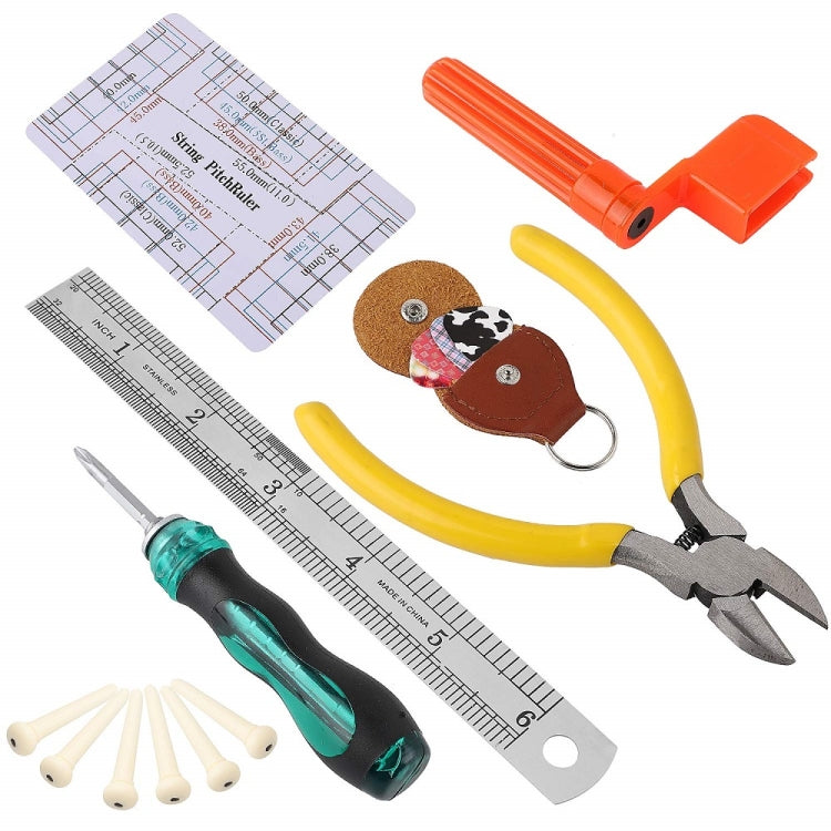 Guitar Repair Tool Set File Wrench Chord Cut And Winder Frets Polishing