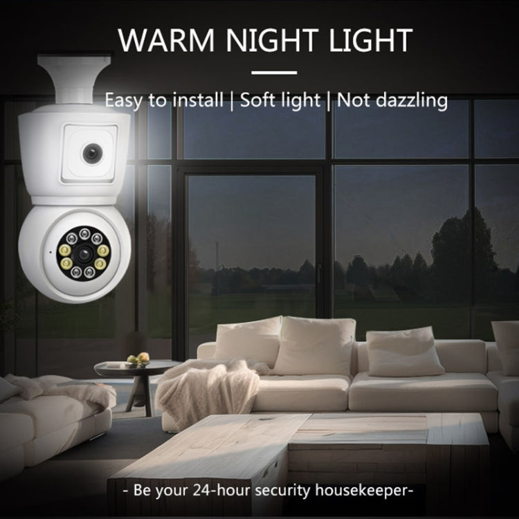 DP44 Bulb-type Motion Tracking Night Vision Smart Camera Supports Voice Intercom(White)