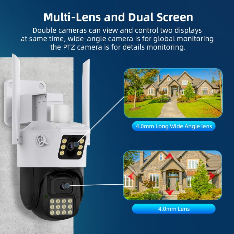 QX86 Motion Tracking Night Vision Smart Camera Supports Voice Intercom, Plug Type:US Plug(White)
