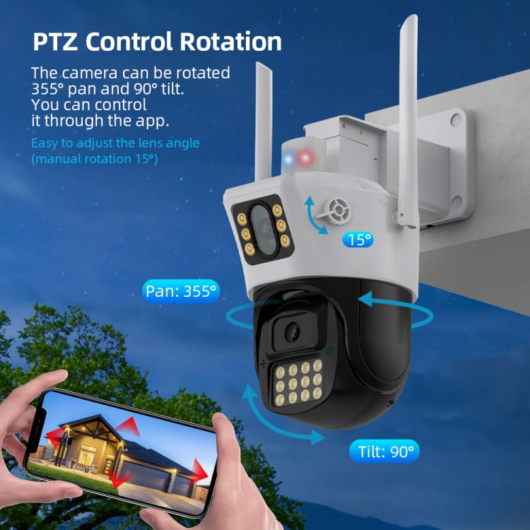 QX86 Motion Tracking Night Vision Smart Camera Supports Voice Intercom, Plug Type:US Plug(White)