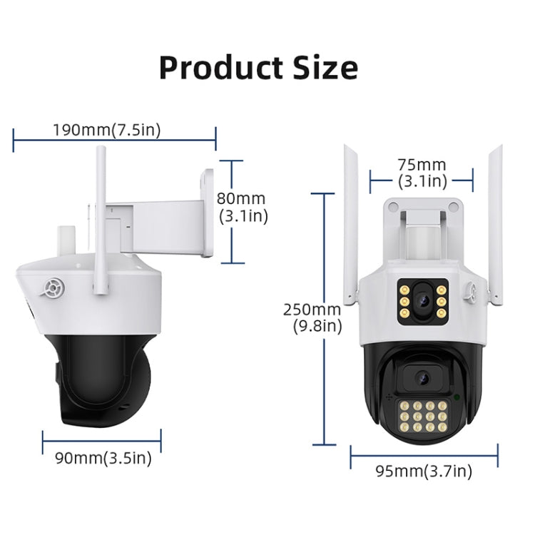 QX86 Motion Tracking Night Vision Smart Camera Supports Voice Intercom, Plug Type:AU Plug(White)