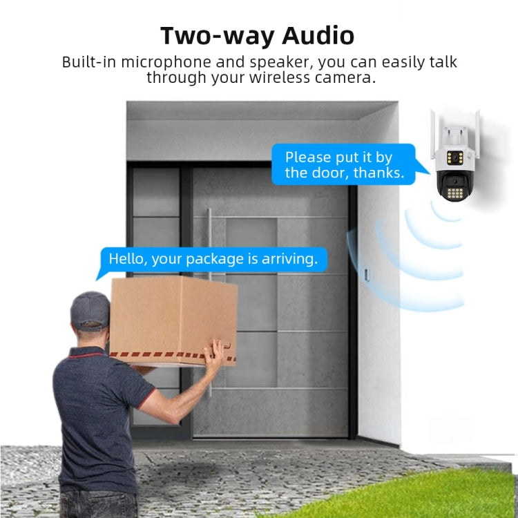 QX86 Motion Tracking Night Vision Smart Camera Supports Voice Intercom, Plug Type:AU Plug(White)