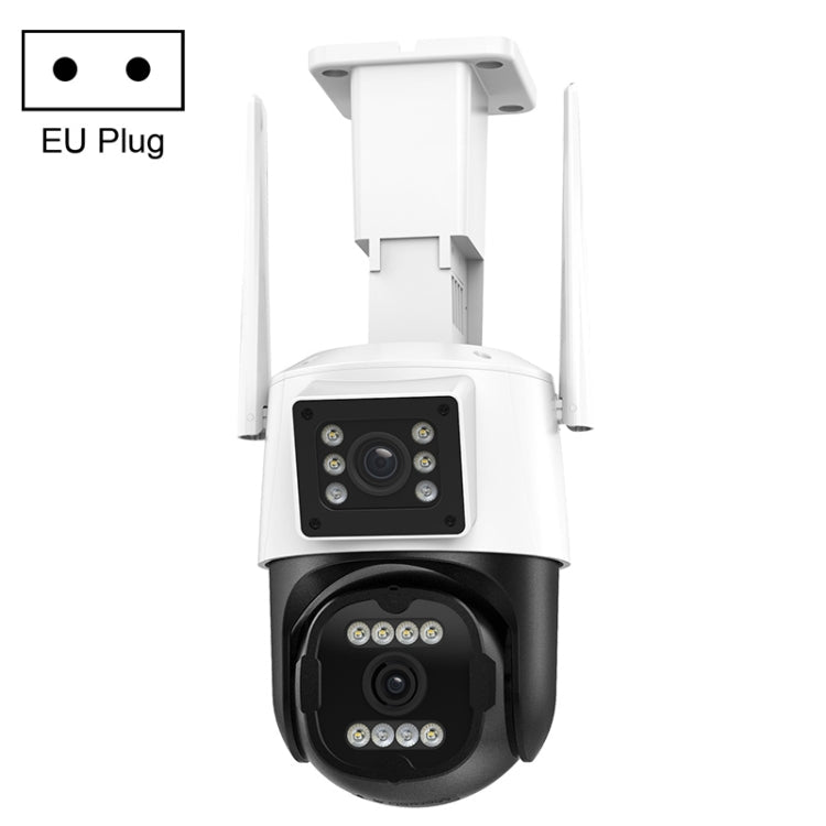 QX103 Humanoid Recognition AI Alarm WiFi Dome Dual IP Camera(EU Plug)