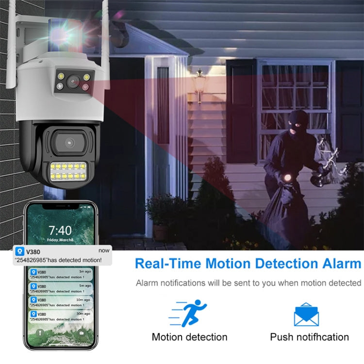 QX105 2MP Outdoor Waterproof WiFi Dual Lens Surveillance Camera(AU Plug)