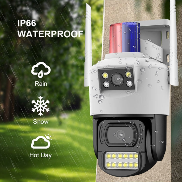 QX105 2MP Outdoor Waterproof WiFi Dual Lens Surveillance Camera(UK Plug)