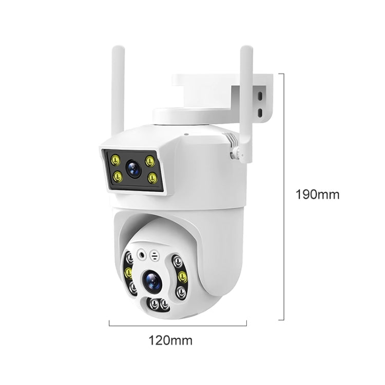 QX106 2MP Outdoor Waterproof WiFi Dual Lens Surveillance Camera(UK Plug)