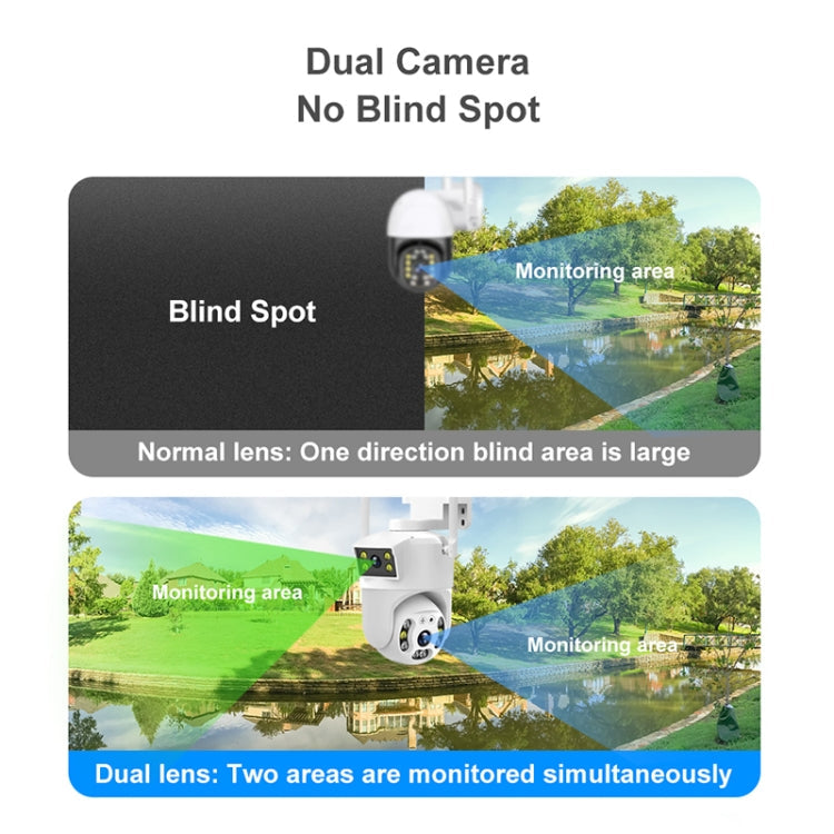 QX106 2MP Outdoor Waterproof WiFi Dual Lens Surveillance Camera(AU Plug)