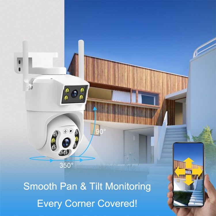 QX106 2MP Outdoor Waterproof WiFi Dual Lens Surveillance Camera(AU Plug)