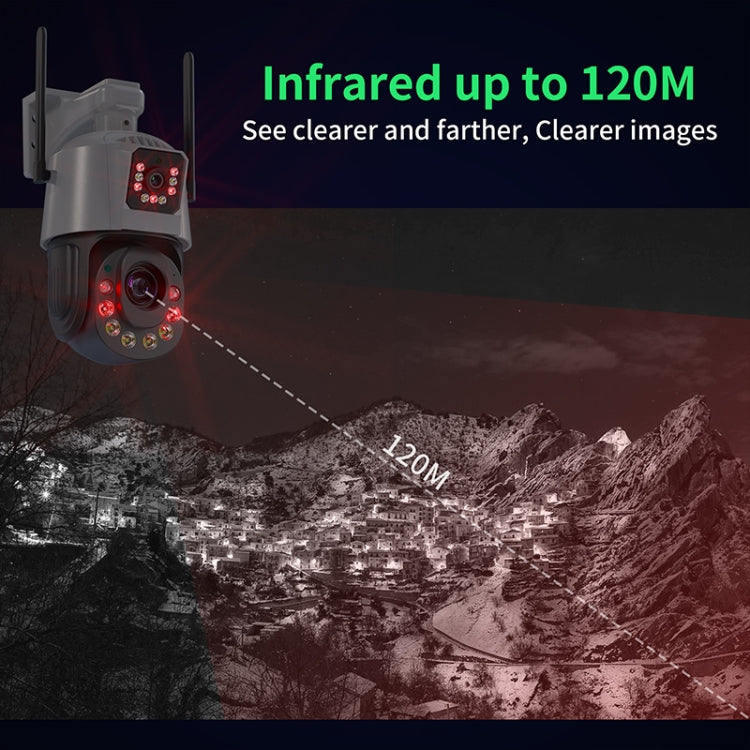 QX109 Dual Lens Smart HD Dome WiFi Camera(UK Plug)
