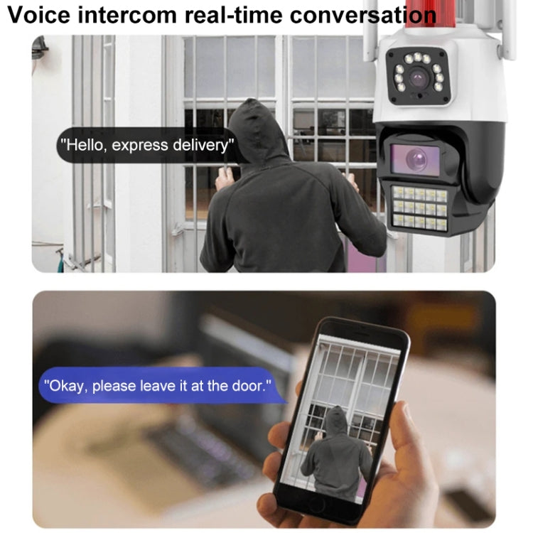 QX87 4MP WiFi Dual Camera Supports Two-way Voice Intercom & Humanoid Detection(AU Plug)
