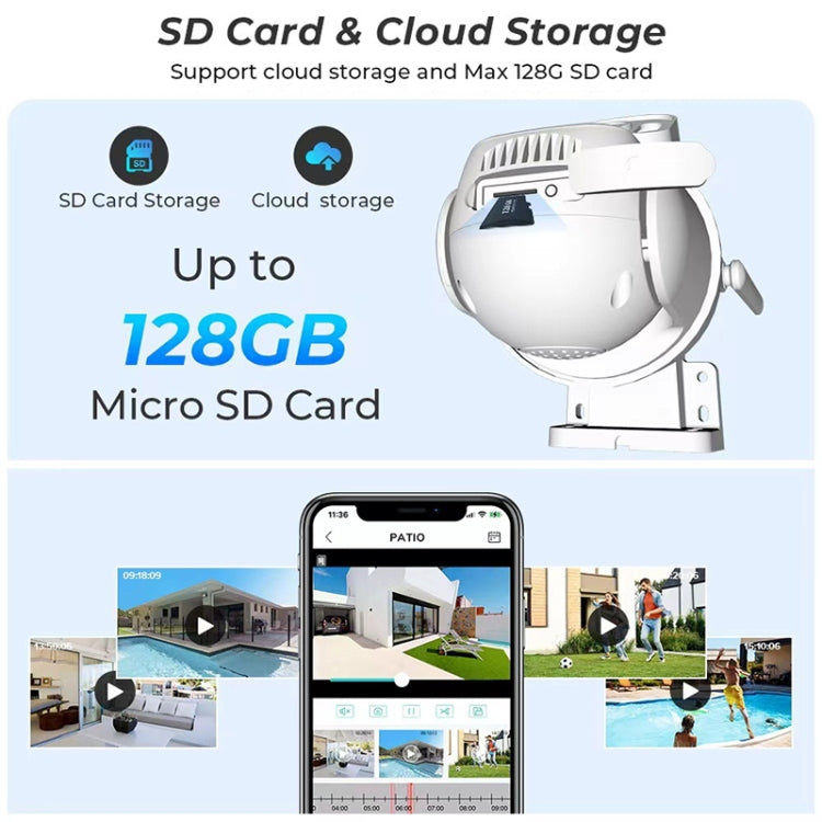 QX95 6MP WiFi Dual Camera Supports Two-way Voice Intercom & AI Recognition(US Plug)