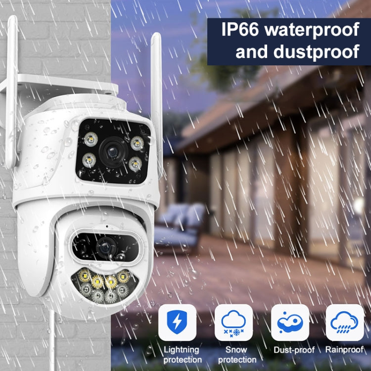 QX102 3MP WiFi Triple Camera Supports Two-way Voice Intercom & Infrared Night Vision(UK Plug)