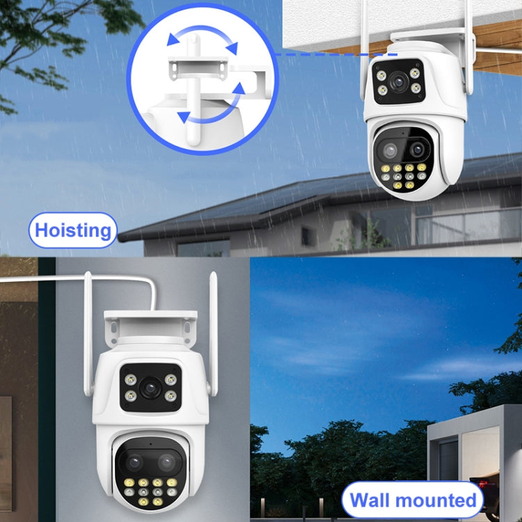 QX104 3MP WiFi Triple Camera Supports Human Face Recognition & AI Alarm(UK Plug)