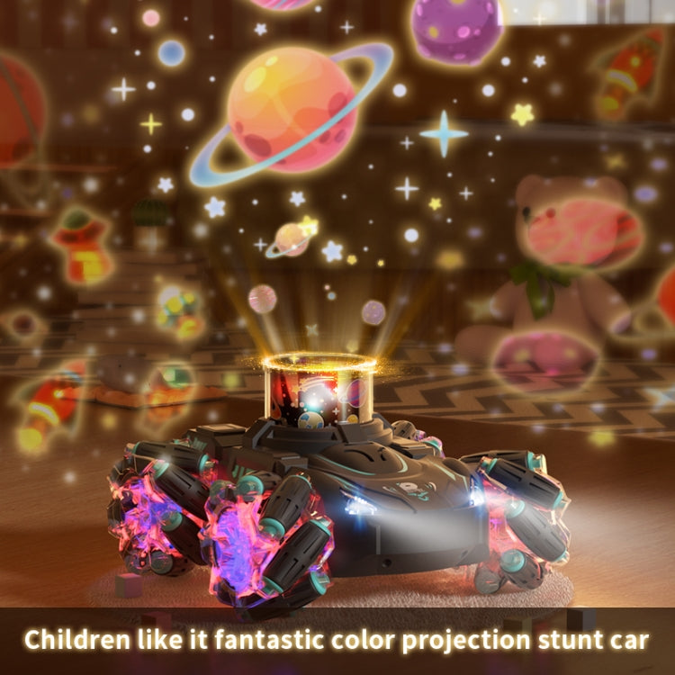 Q169 2.4G Magic Color Projection Stunt Remote Control Car(Black Blue)