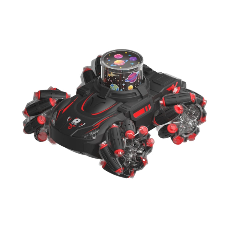 Q169 2.4G Magic Color Projection Stunt Remote Control Car(Black Red)