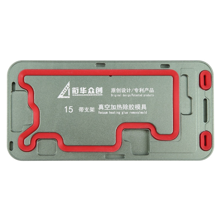 For iPhone 15 LCD Screen Frame Vacuum Heating Glue Removal Mold with Holder