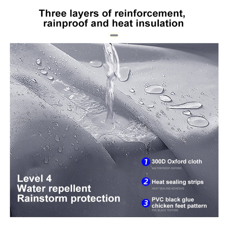 MOTOLSG Motorcycle Waterproof Sunproof Dustproof Thickening Cover, Size:XXL(Silver Black)