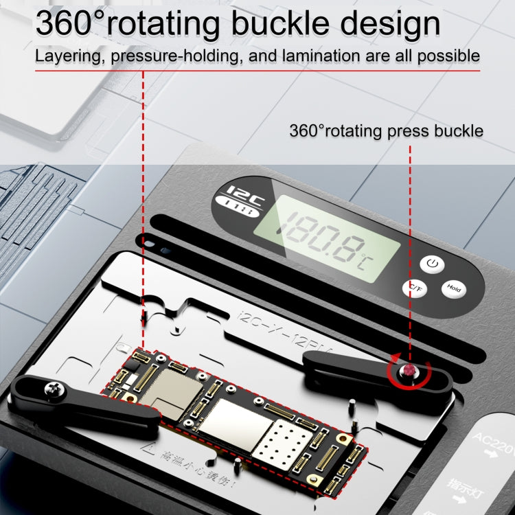 i2C T18 LCD Display PCB Motherboard Layered Desoldering Station For iPhone X-15 Pro Max with Glue Removal Module, US Plug