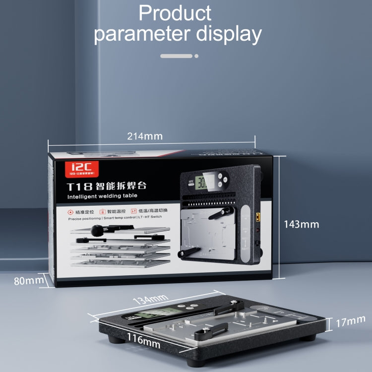 i2C T18 LCD Display PCB Motherboard Layered Desoldering Station For iPhone X-15 Pro Max with Glue Removal Module, US Plug