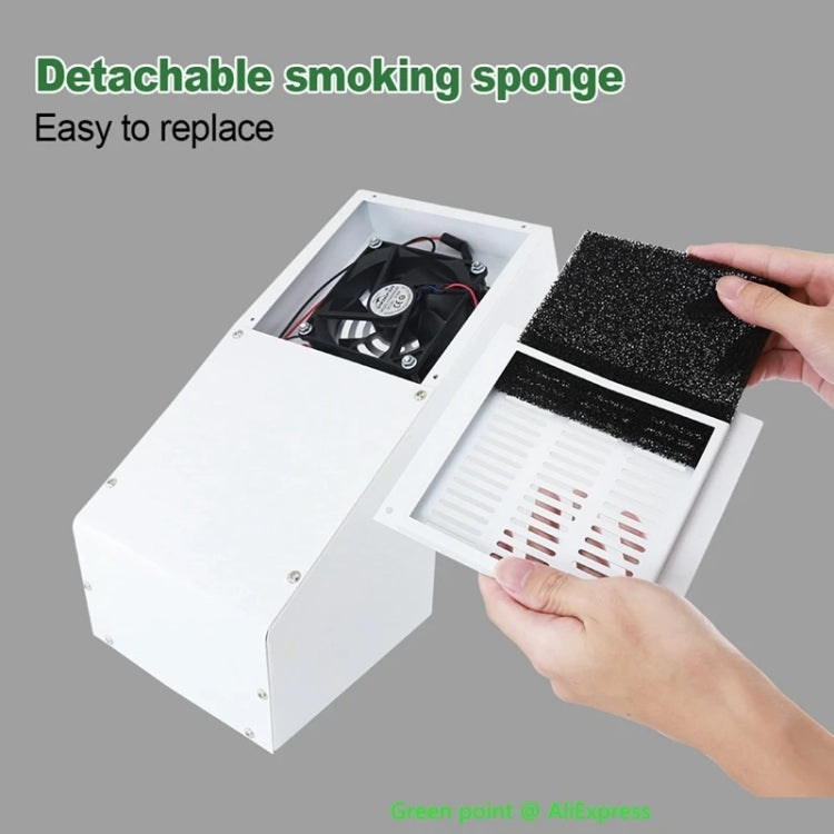 BEST BST-938 LED Electric Iron Smoking Instrument Smoke Purifier Soldering Station with Exhaust Fan, US Plug