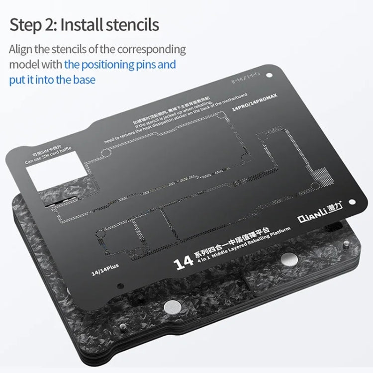 Qianli Magnetic Middle Layer BGA Reballing Platform For iPhone 15 Series