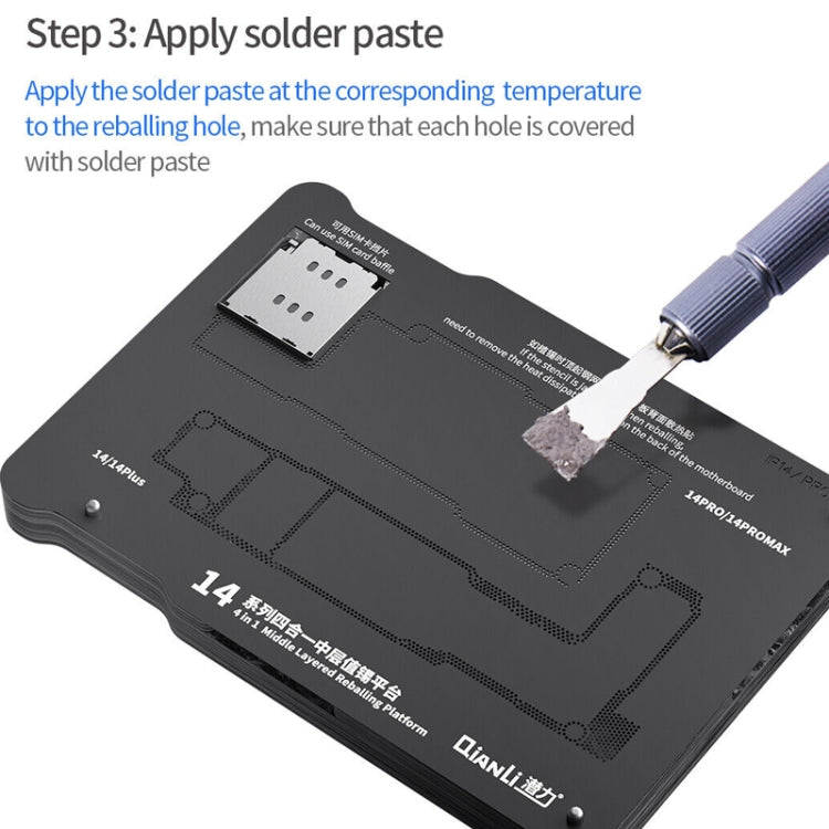 Qianli Magnetic Middle Layer BGA Reballing Platform For iPhone 14 Series