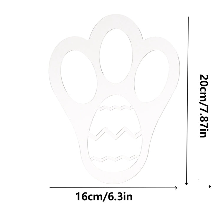Acrylic Easter Bunny Footprint Template, Style:Single Footprint