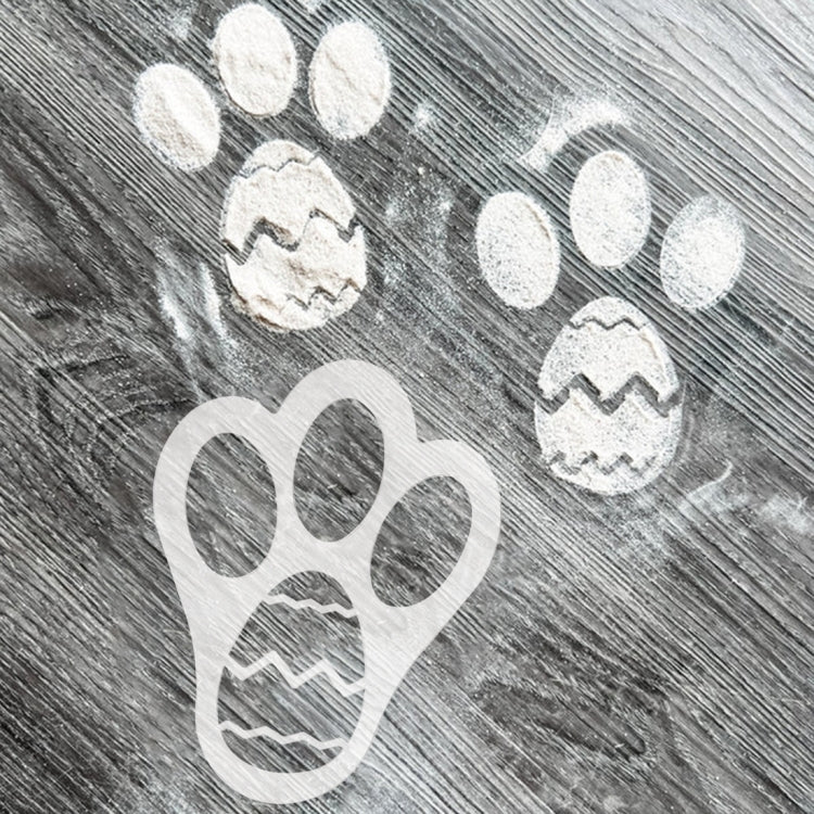 Acrylic Easter Bunny Footprint Template, Style:Single Footprint