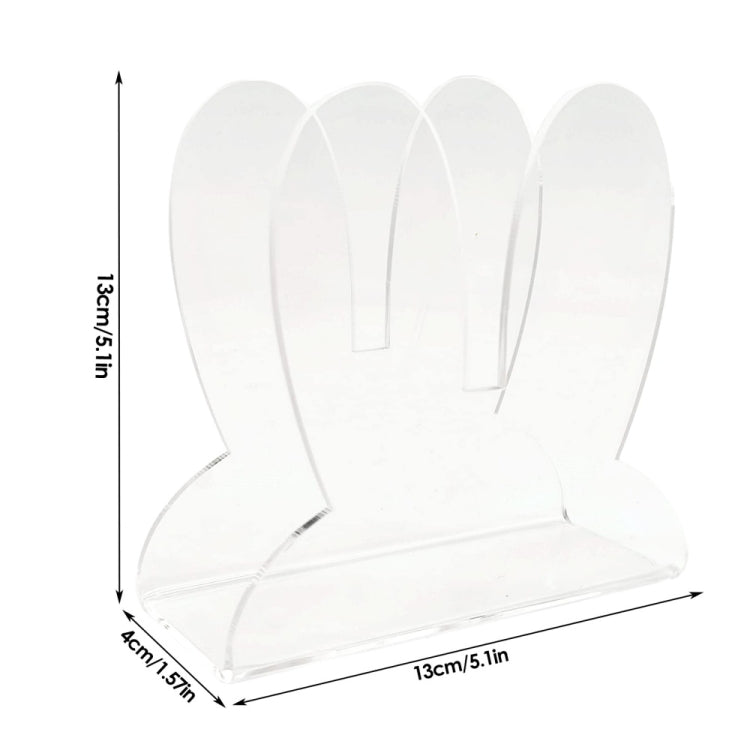 Acrylic Easter Bunny Ears Shape Napkin Storage Rack