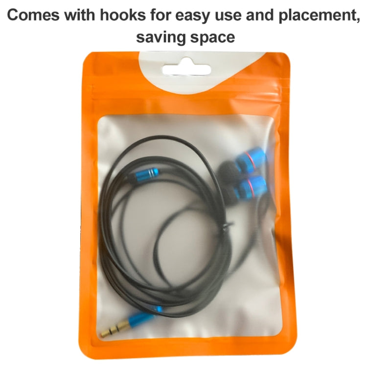 100pcs / Pack Pearlized Translucent CPP Plastic Packaging Ziplock Bag, Size:12x17cm(Orange)