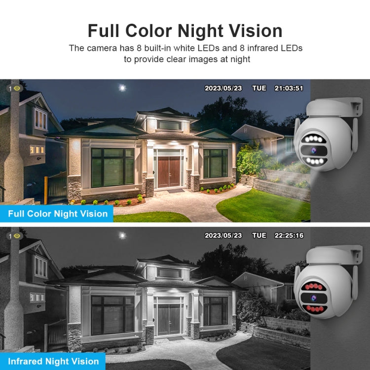 SriHome SH047 4MP IP66 Waterproof Motion Detection Night Vision WiFi HD Camera(US Plug)
