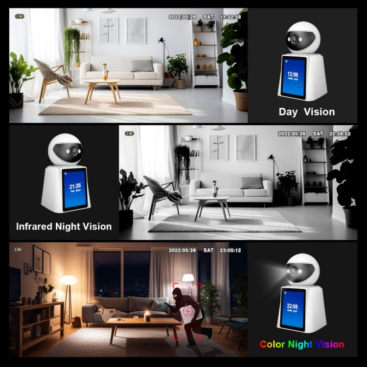 Srihome SH053 4MP 2.8 inch IPS Screen Smart Video Calling IP Camera Baby Monitor(US Plug)