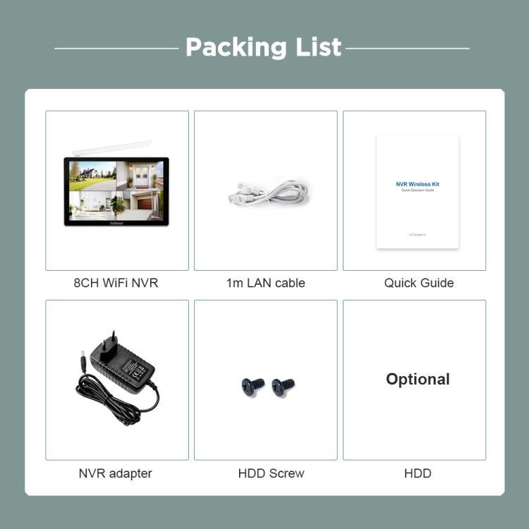 SriHome NVS010-IPC047 Ultra HD 4 Channel WiFi Network Video Recorder Set(UK Plug)