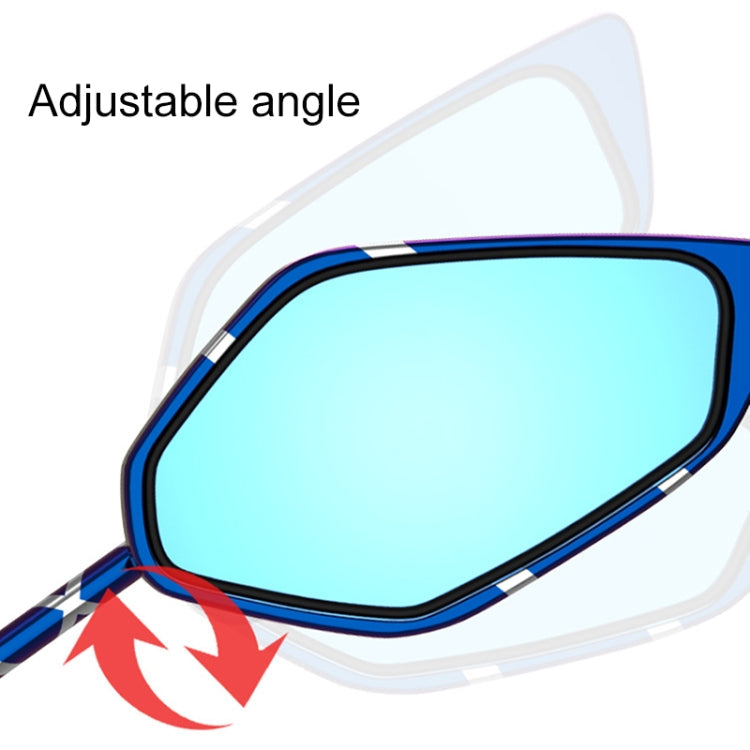 Motorcycle / Electromobile Modified Diamond-shaped Burnt Titanium Plating Rearview Mirror, Style:Carbon Fiber Type X Texture