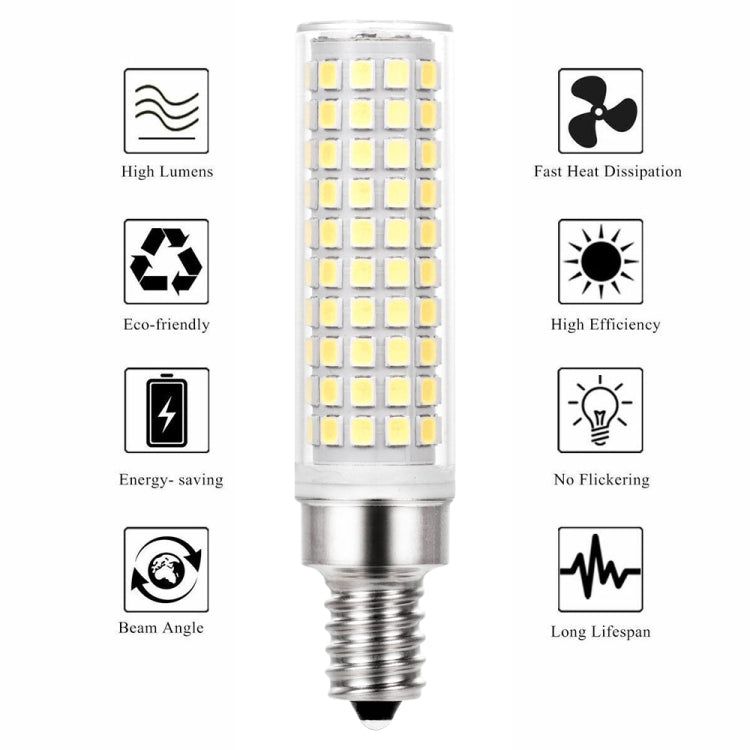 E14 15W 136 LEDs SMD 2835 Dimmable Corn Light Bulb, AC220-240V(White Light)