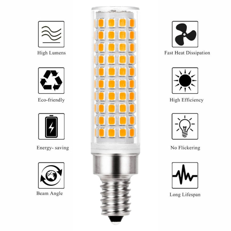E14 15W 136 LEDs SMD 2835 Dimmable Corn Light Bulb, AC220-240V(Warm White Light)